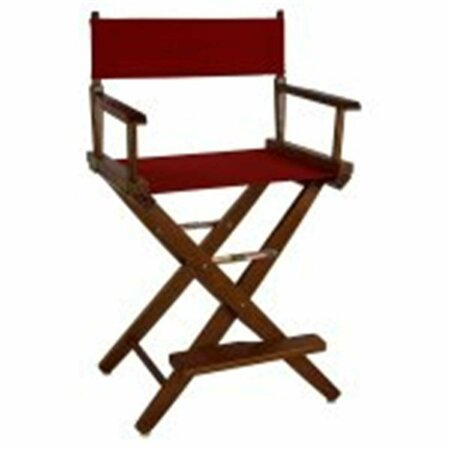 DOBA-BNT 206-24-032-11 24 in. Extra-Wide Premium Directors Chair, Oak Frame with Red Color Cover SA2691194